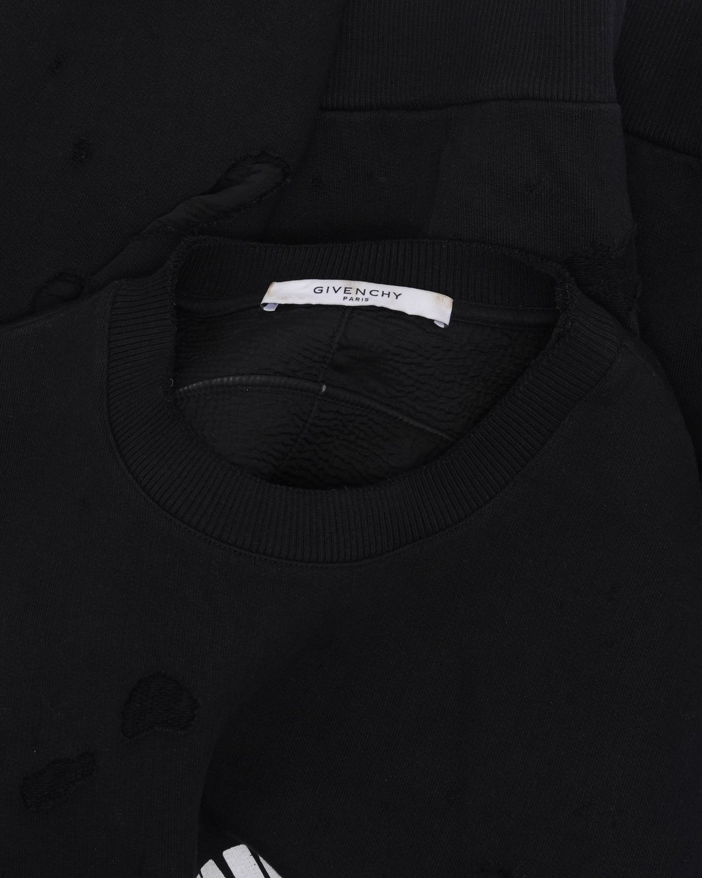 Distressed Logo Crewneck Sweatshirt