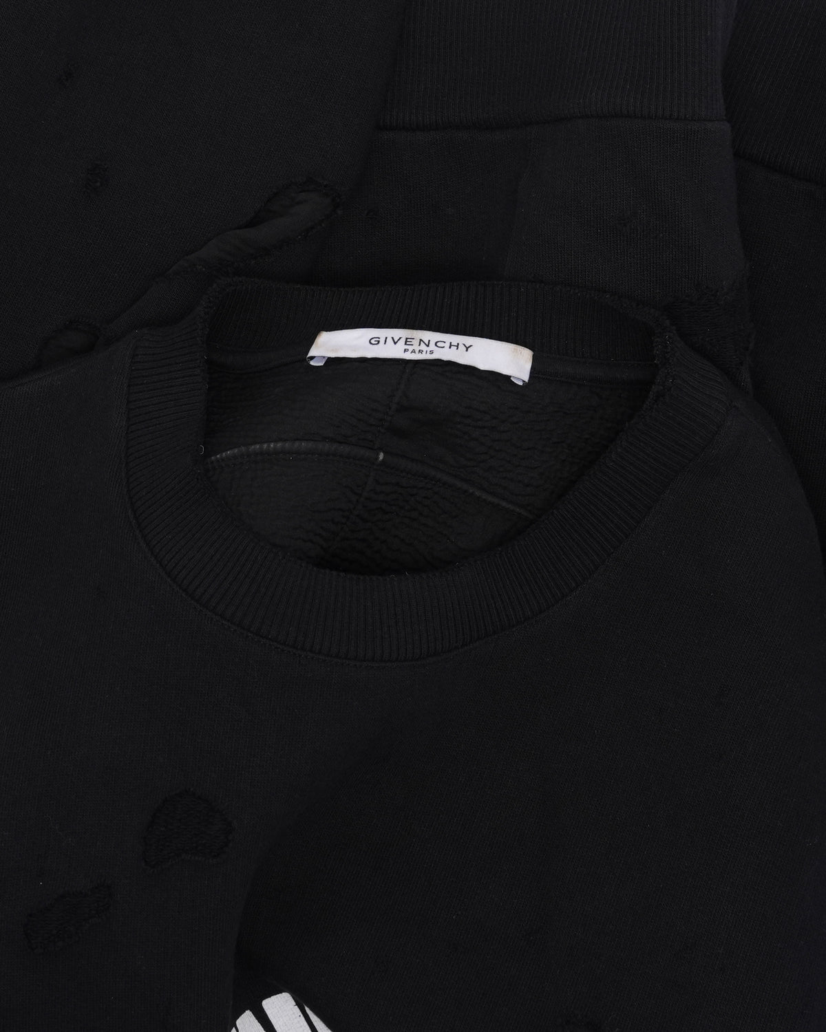 Distressed Logo Crewneck Sweatshirt