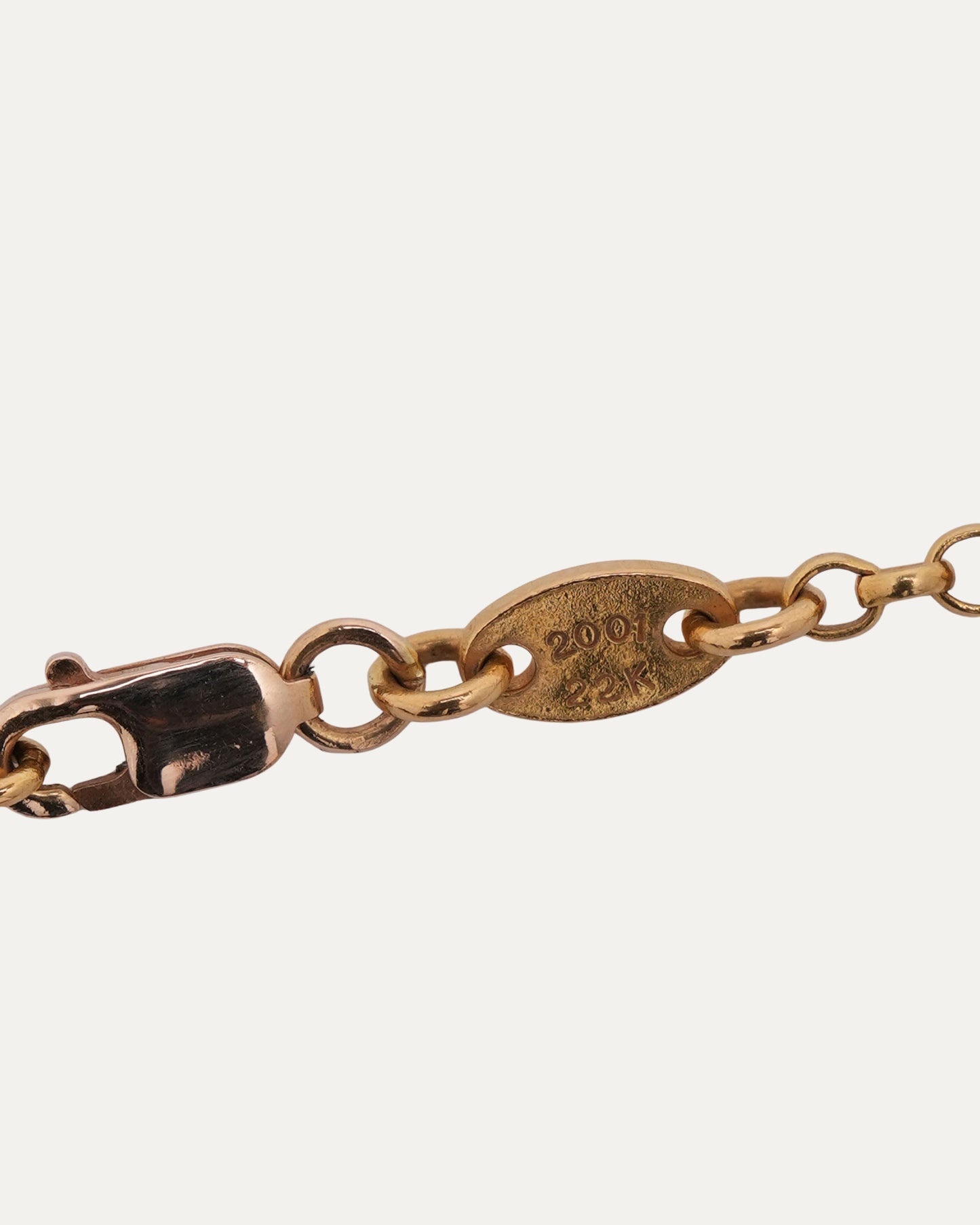 Gold Dagger and Diamond Baby Fat on Roll Chain