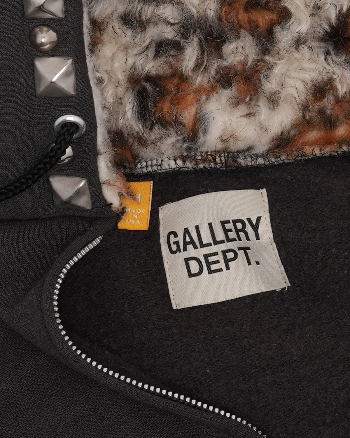 'Art That Kills' Faux Fur Lined Zip-Up Hoodie