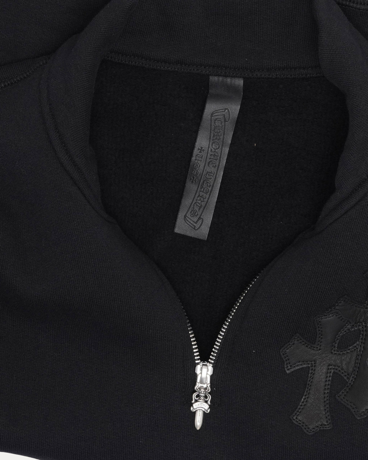 Paper Jam Cemetery Cross Patch Quarter Zip Sweatshirt