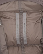 Suede Accented Puffer Bomber Jacket