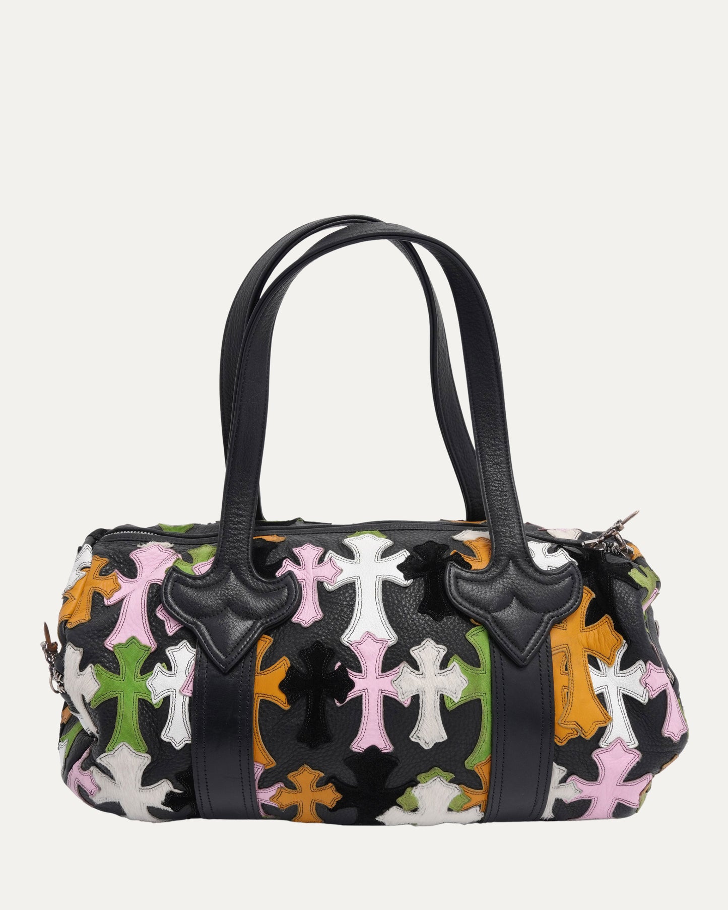 Multicolor Cross Patch Duffle Bag
