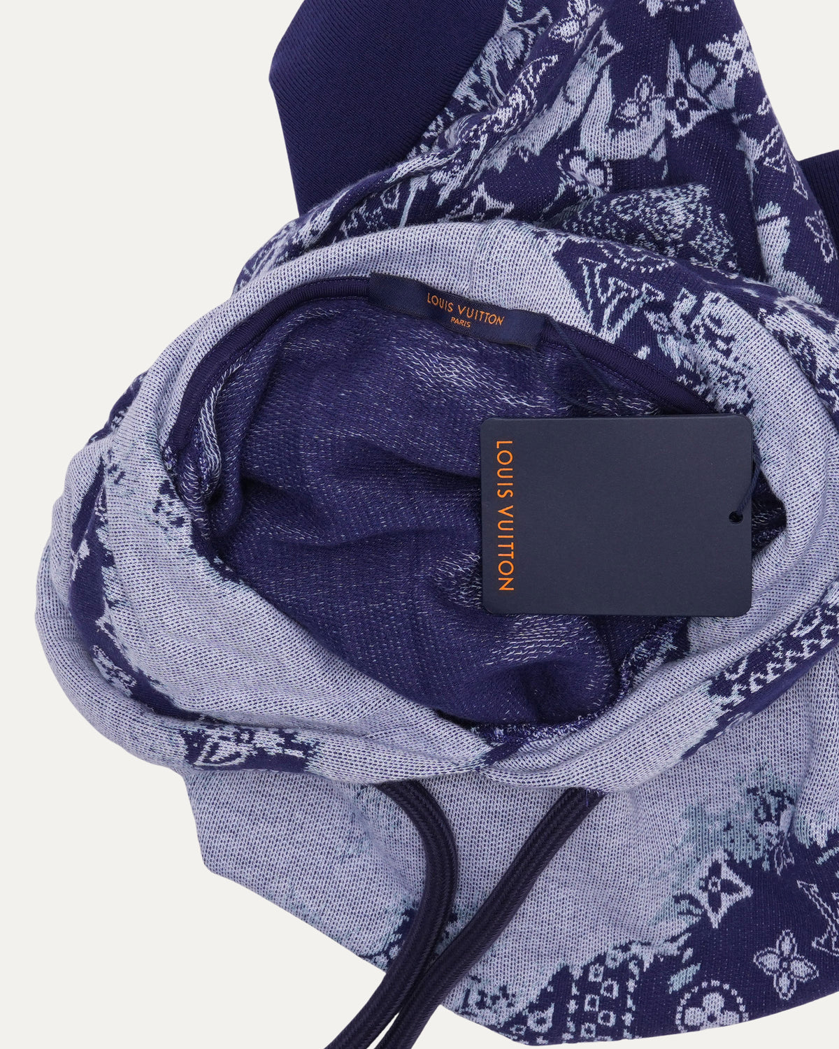 Monogram Bandana Intarsia Knit Short-Sleeve Hoodie