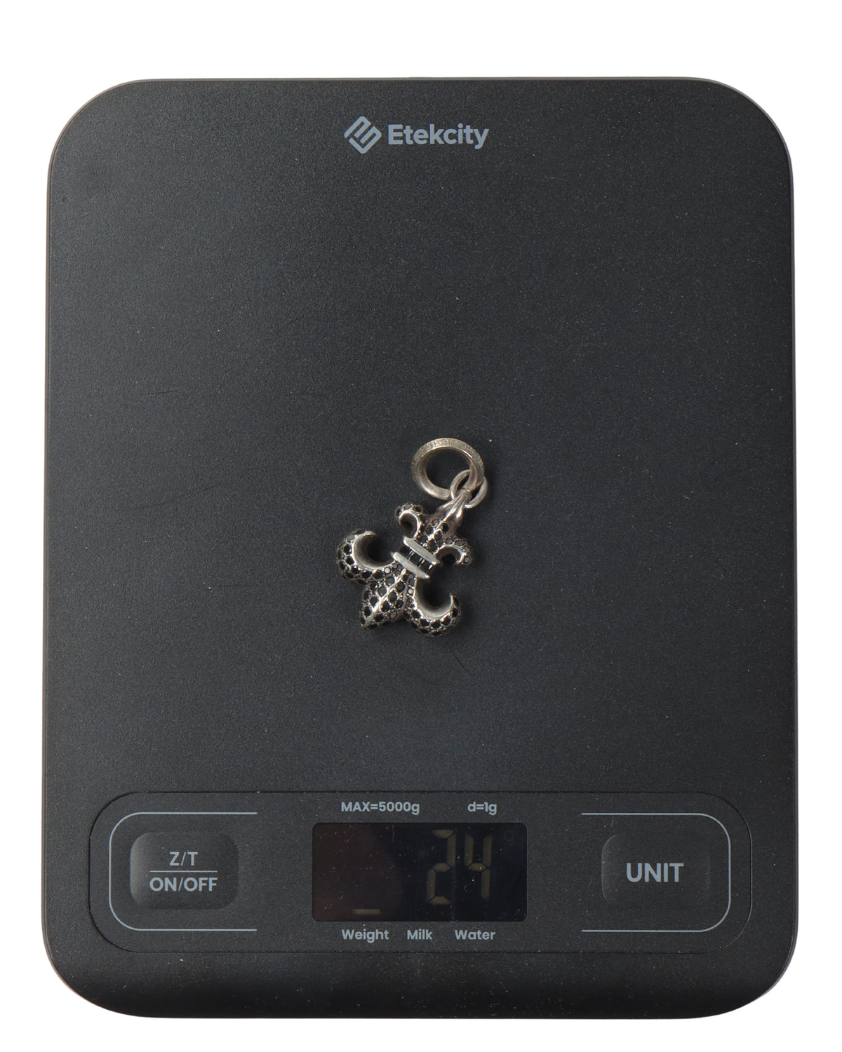 Black Diamond Fleur de Lis Pendant