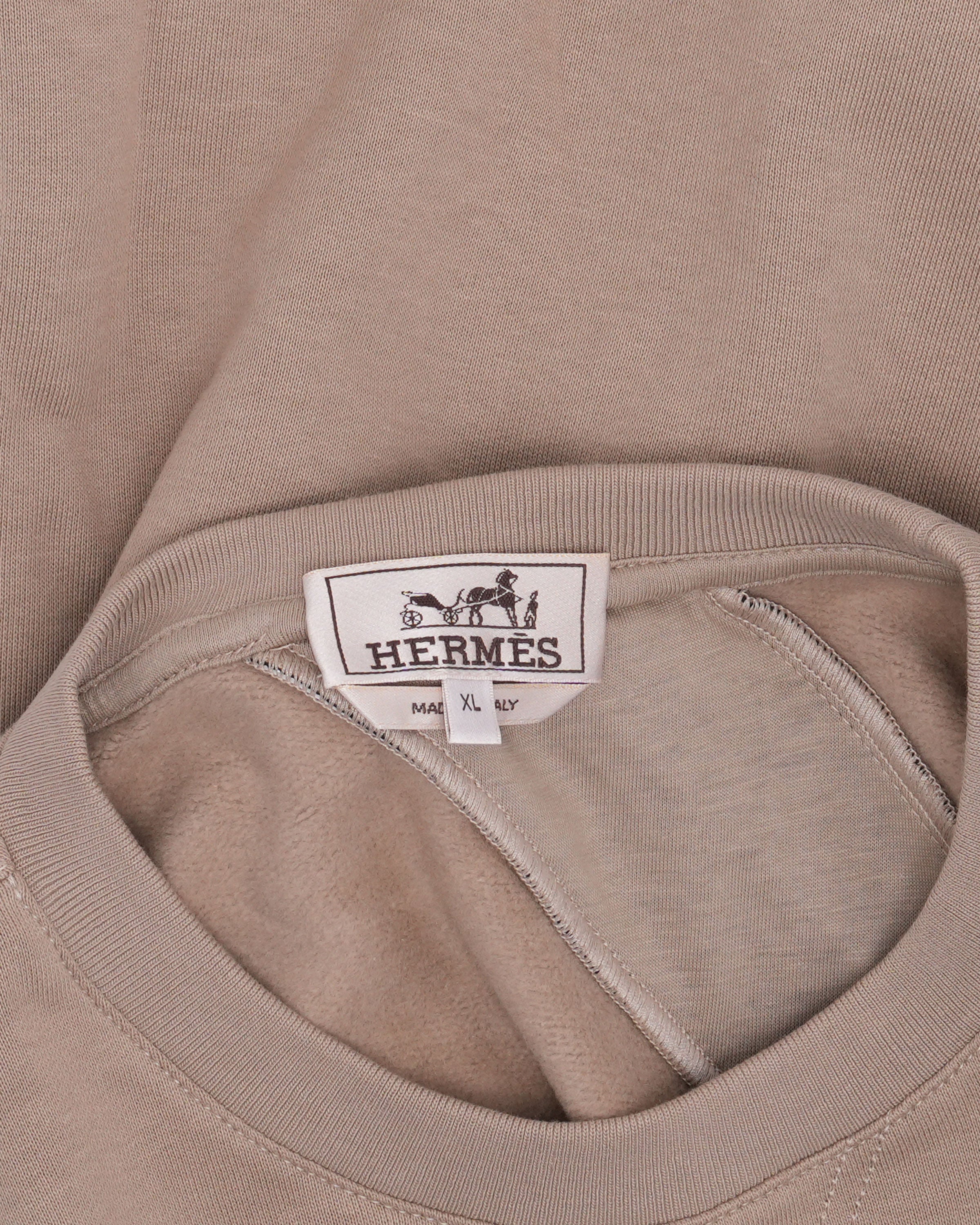 トップス HERMES Hermes Side Stripe Short Sleeve Sweatshirt – Justin Reed