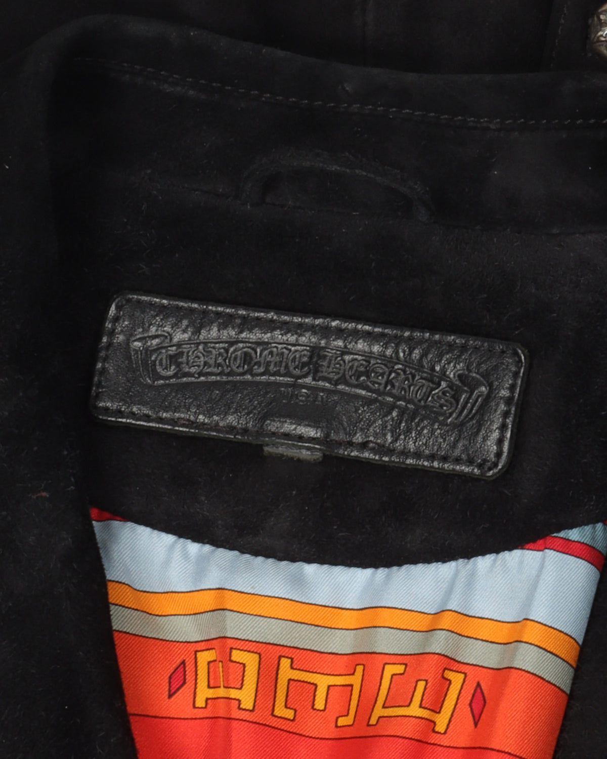 Hermes Scarf Lined Suede Blazer