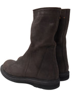 Reverse Leather Creeper Boots