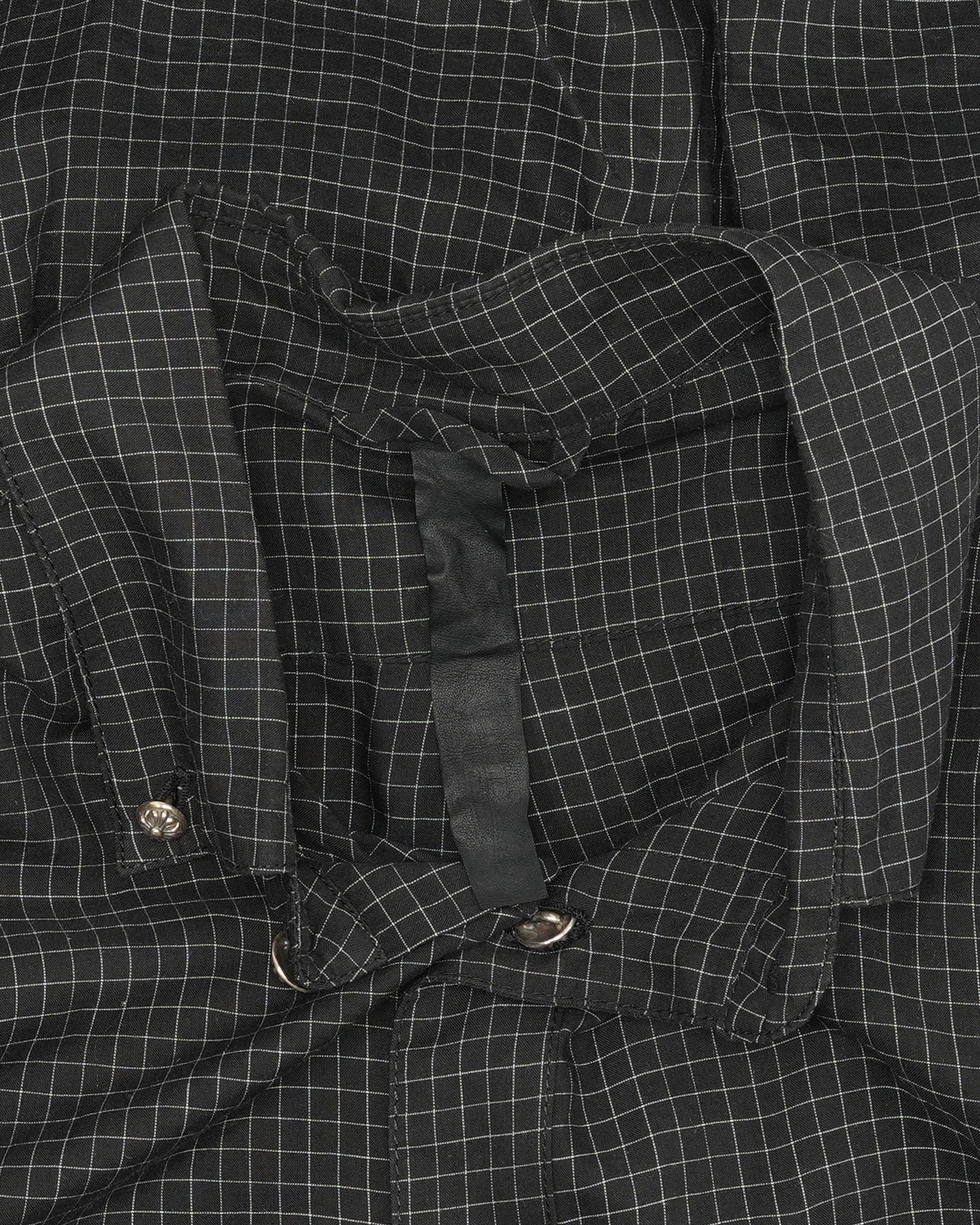 Short Sleeve Grid Print Button Down Shirt
