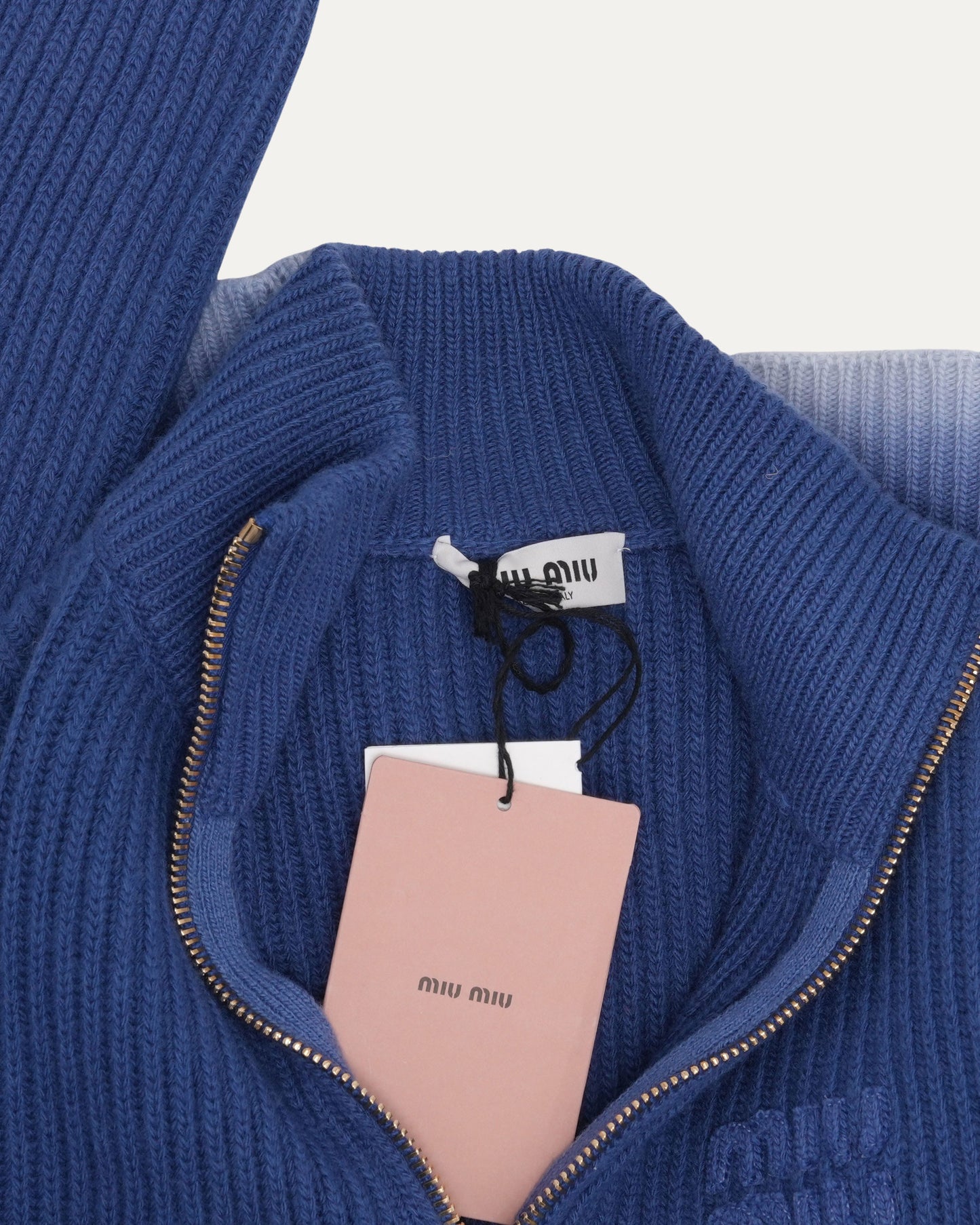 Ombre Zip Up Sweater