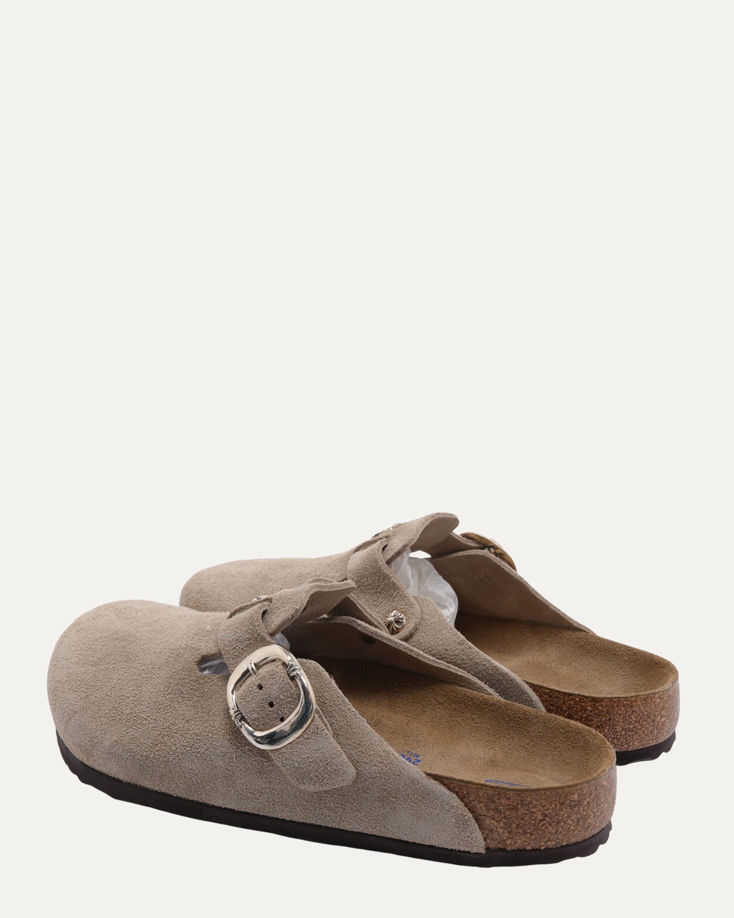 Dagger Embellished Birkenstock Boston Suede Mule