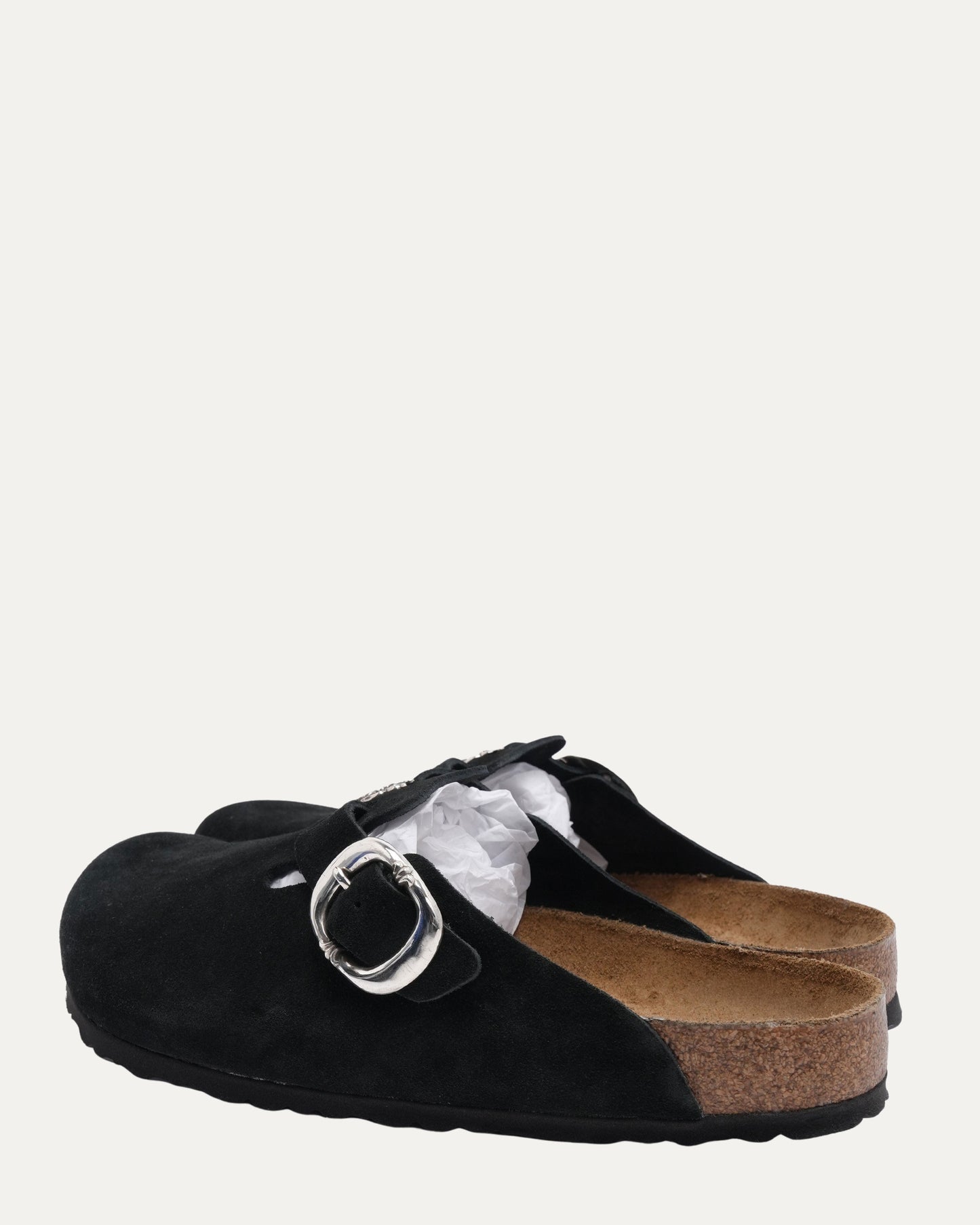 Dagger Embellished Birkenstock Boston Suede Mule