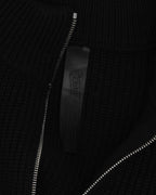 Cross Patch Cashmere Quarter Zip Sweater