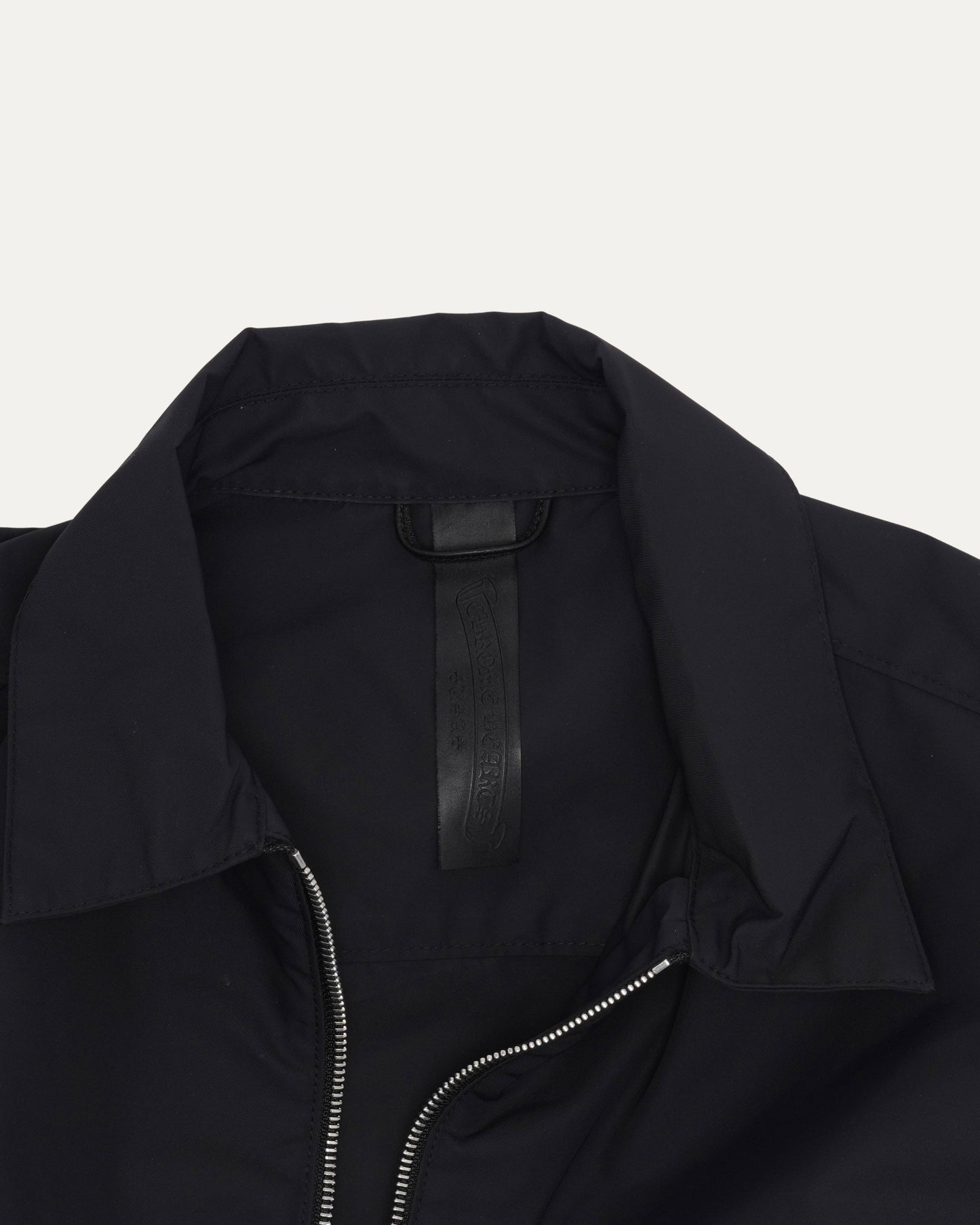 Nylon and Leather Sedated Zip Shirt