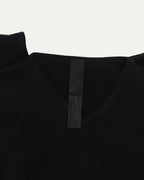 Rhinestone Hairy Cross V-Neck Sweater