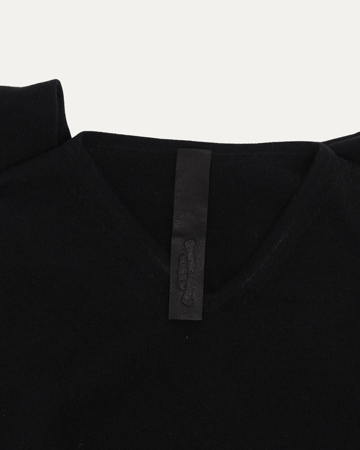 Rhinestone Hairy Cross V-Neck Sweater