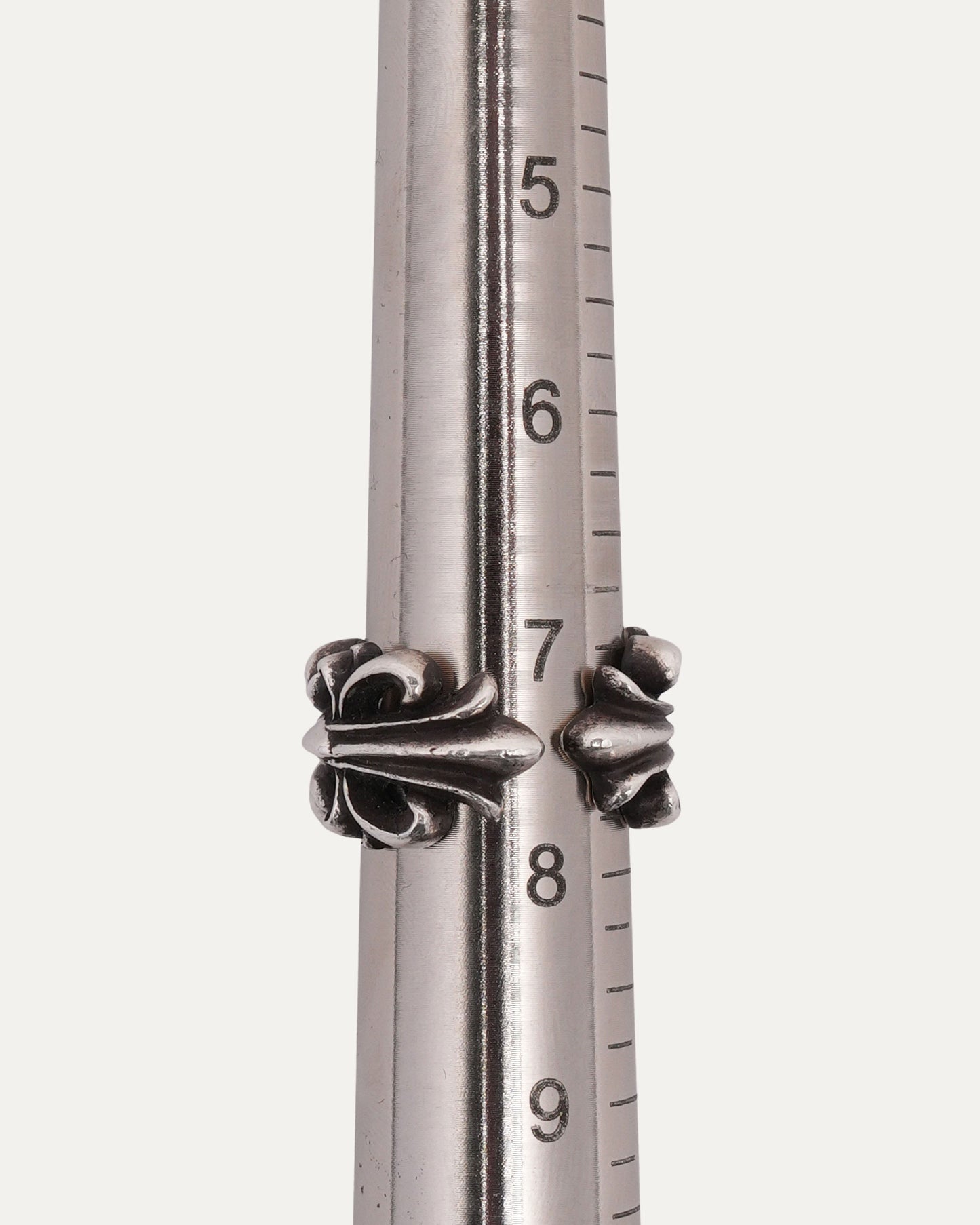 Double Floral Cross Ring