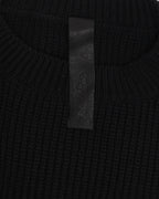 Cemetery Cross Patch Ribbed Crewneck Sweater