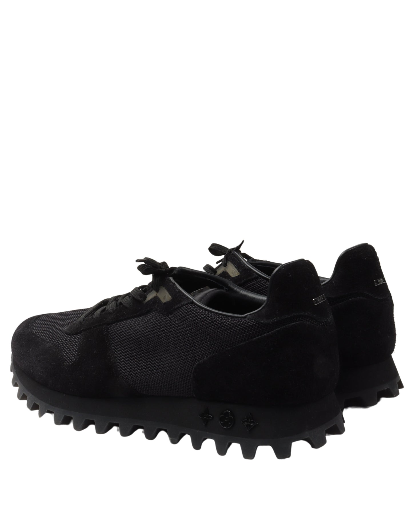 Suede & Mesh Trainer Sneakers