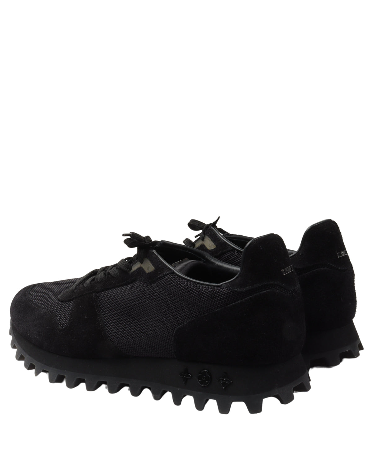 Suede & Mesh Trainer Sneakers