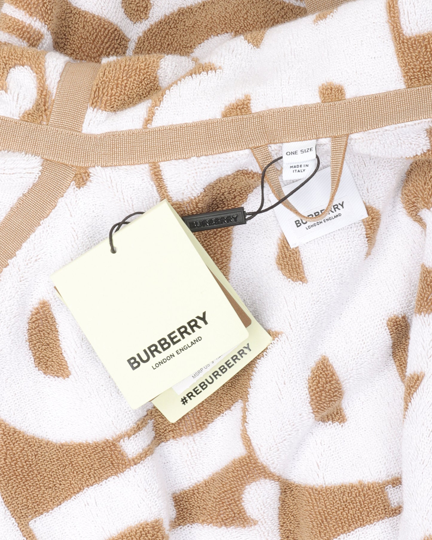 Terry Cloth Monogram Poncho