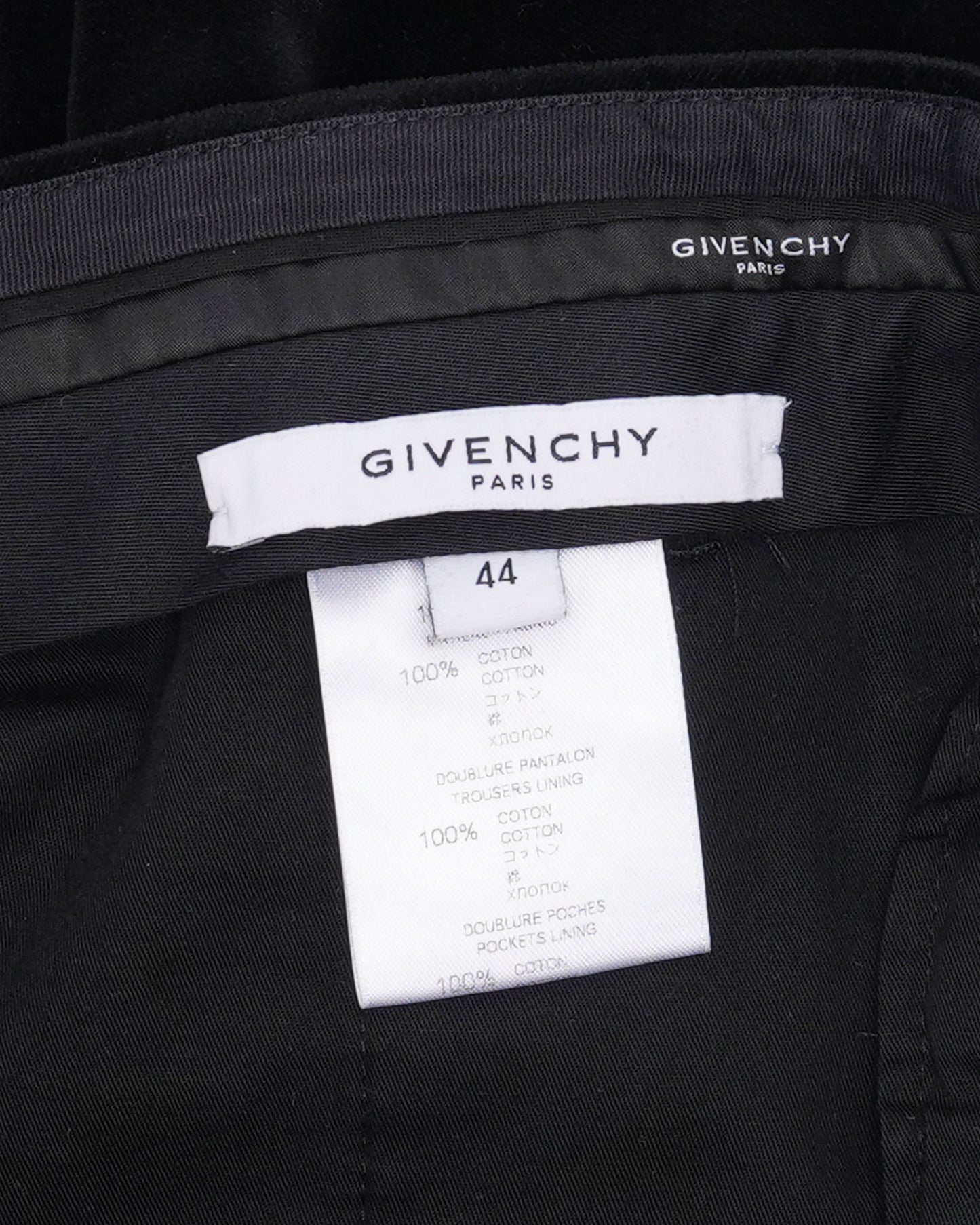 Slim Fit Velvet Trousers