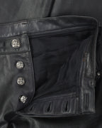 Custom Le Fleur Cross Patch Leather Pants