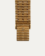 18k Gold Diamond Face Bamboo Watch