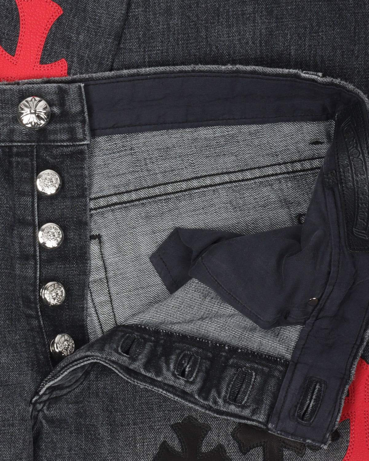 Multicolor Cross Patch Jeans