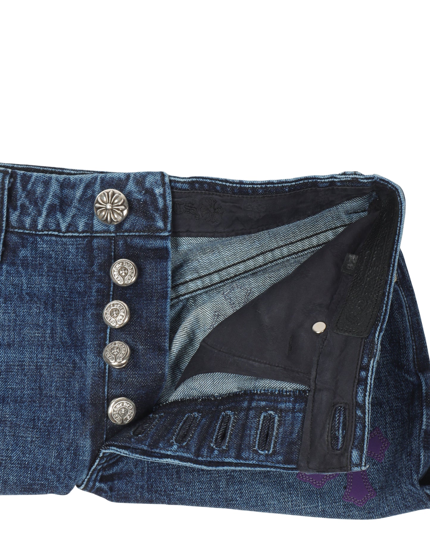 Cross Patch Denim Shorts