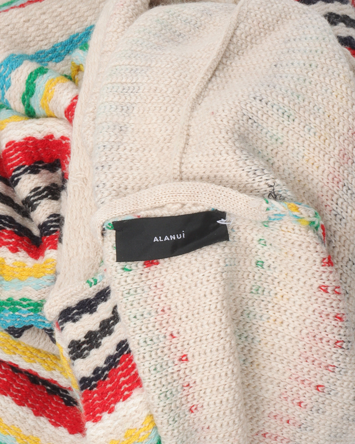 Striped Hooded Poncho