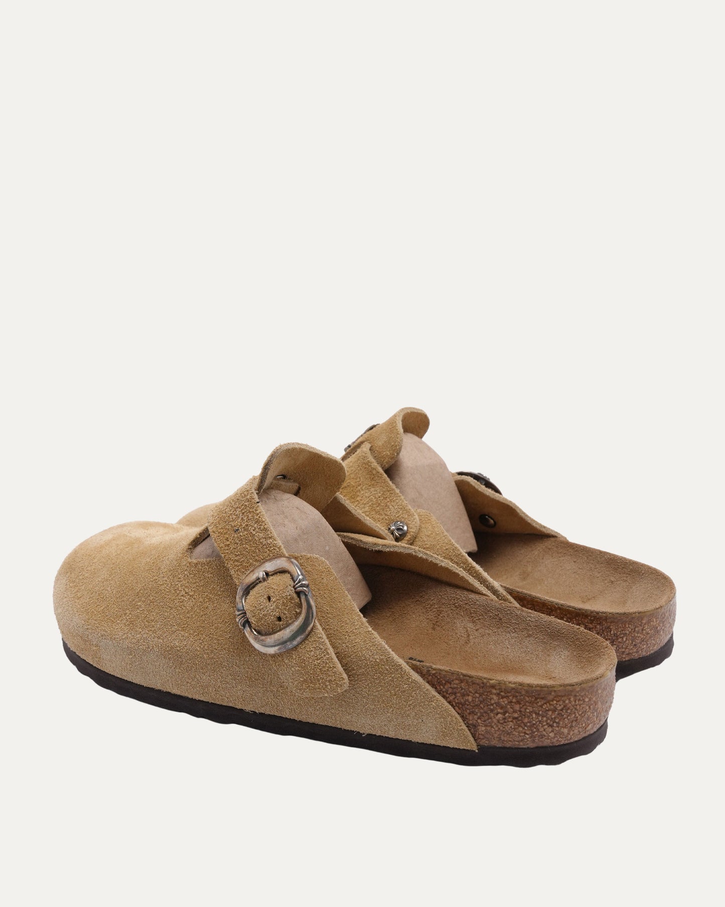 Dagger Embellished Birkenstock Boston Suede Mule