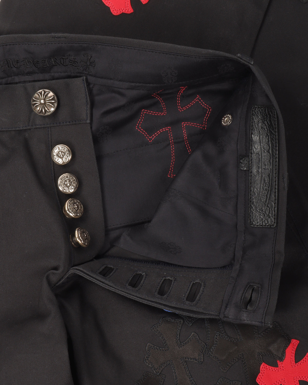 Multicolor Cross Patch Chino Pants