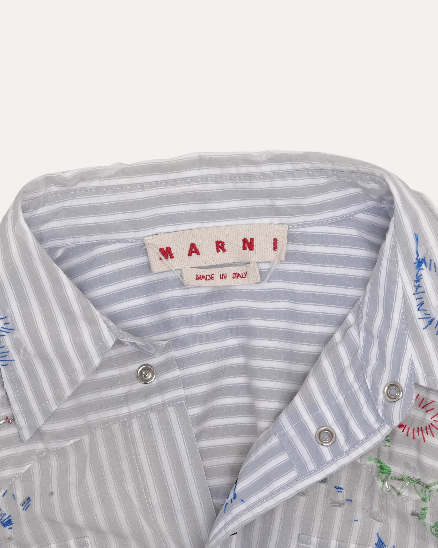 Striped Embroidered Shirt