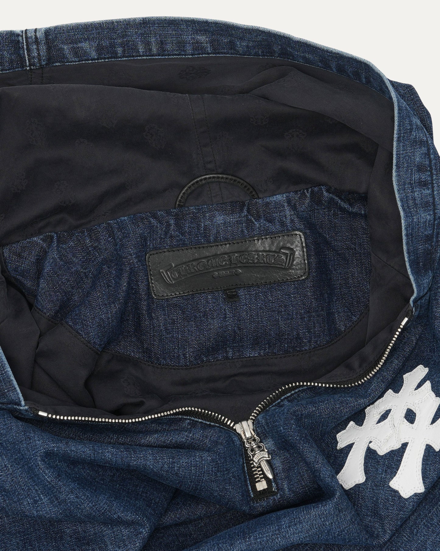 Ruckus Hooded Denim Cross Patch Jacket