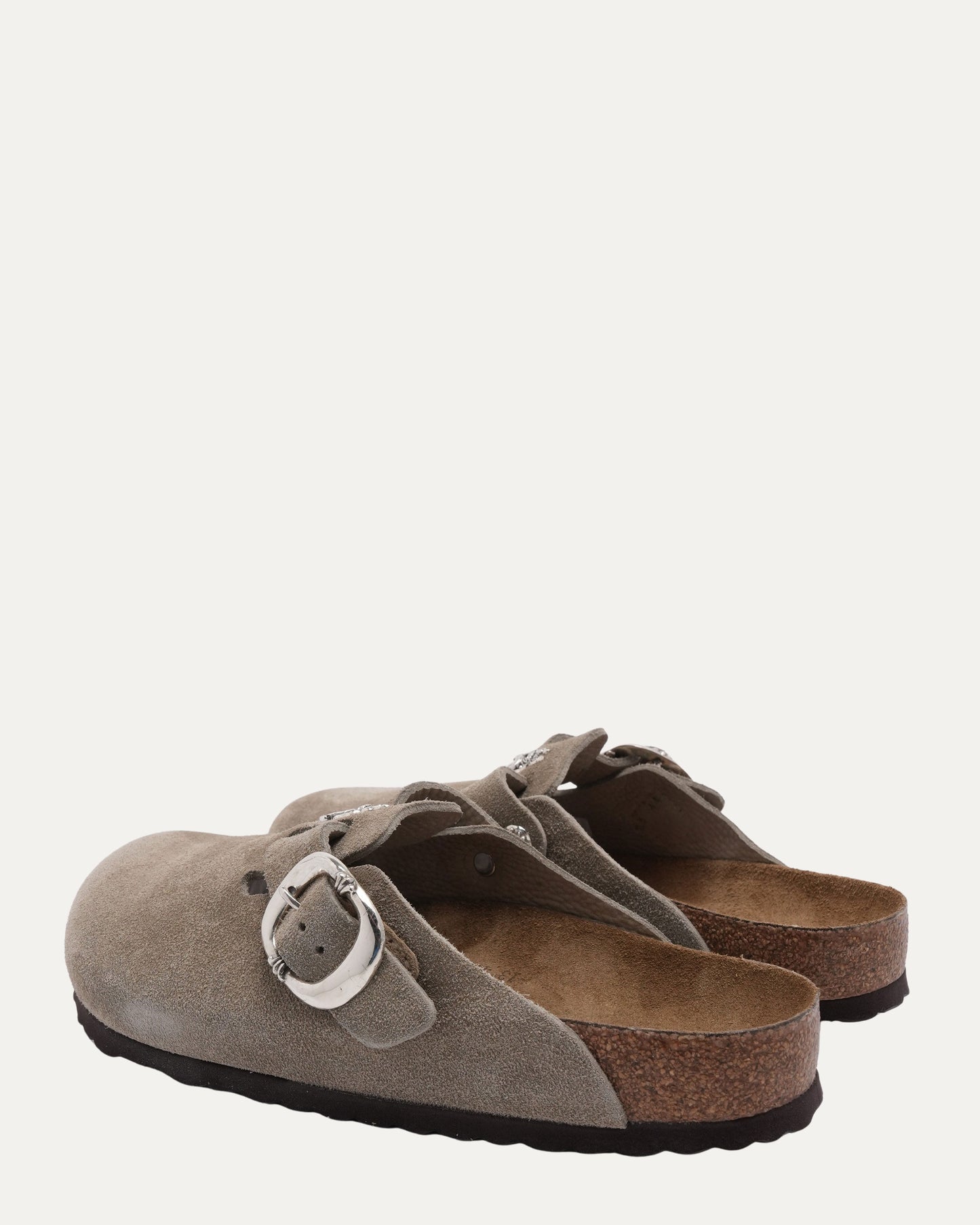 Dagger Embellished Birkenstock Boston Suede Mule