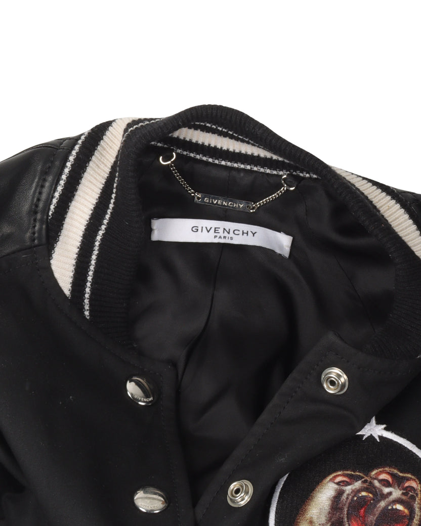 Givenchy Monkey Brothers Patch Cropped Bomber Jacket