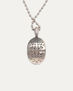 Oval Cross Pendant w/ Ball Chain