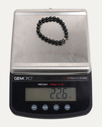 6mm Tourmalline Plus Cross Bead Bracelet