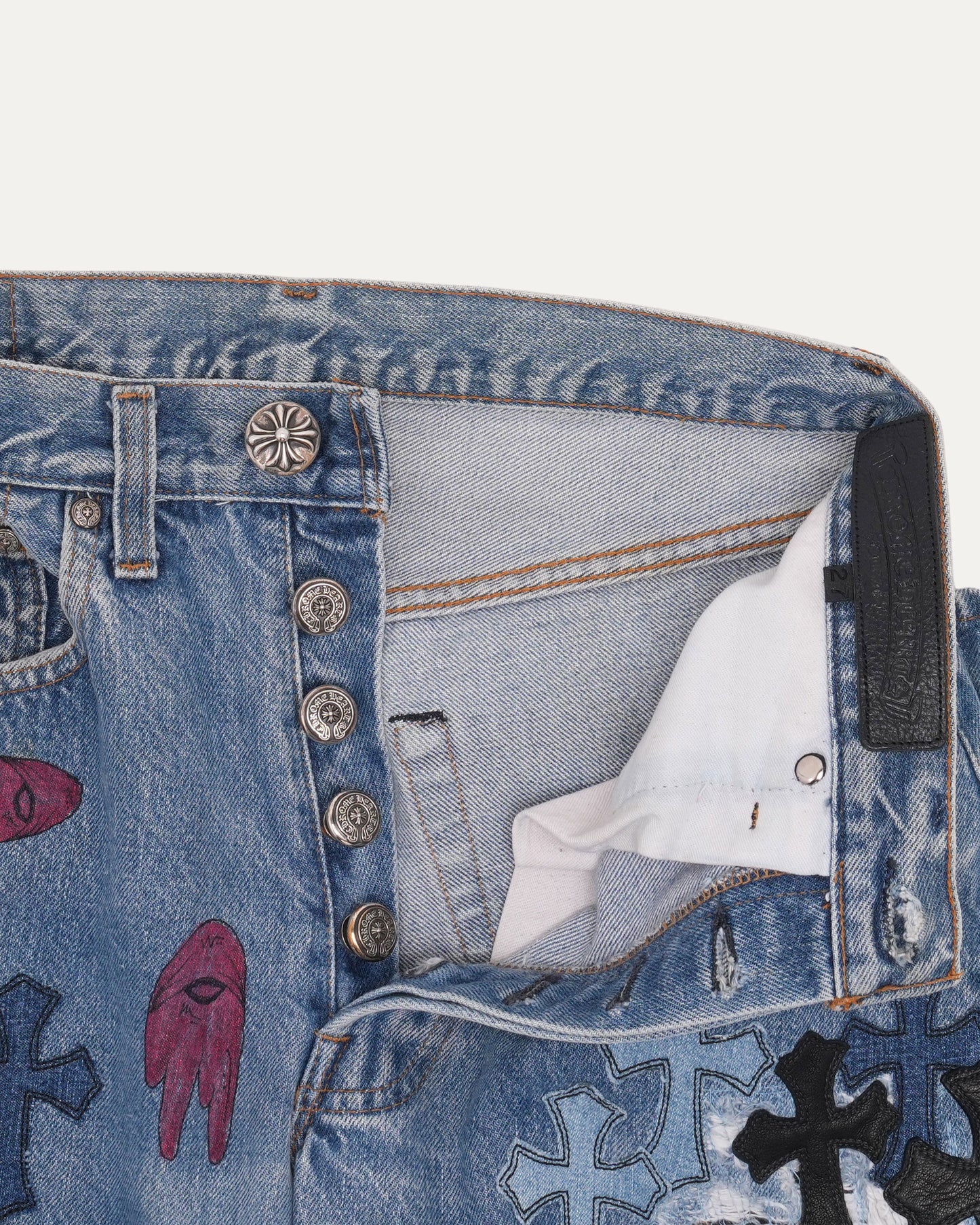 Matty Boy Levi's 501 Cross Patch Embellished Jeans