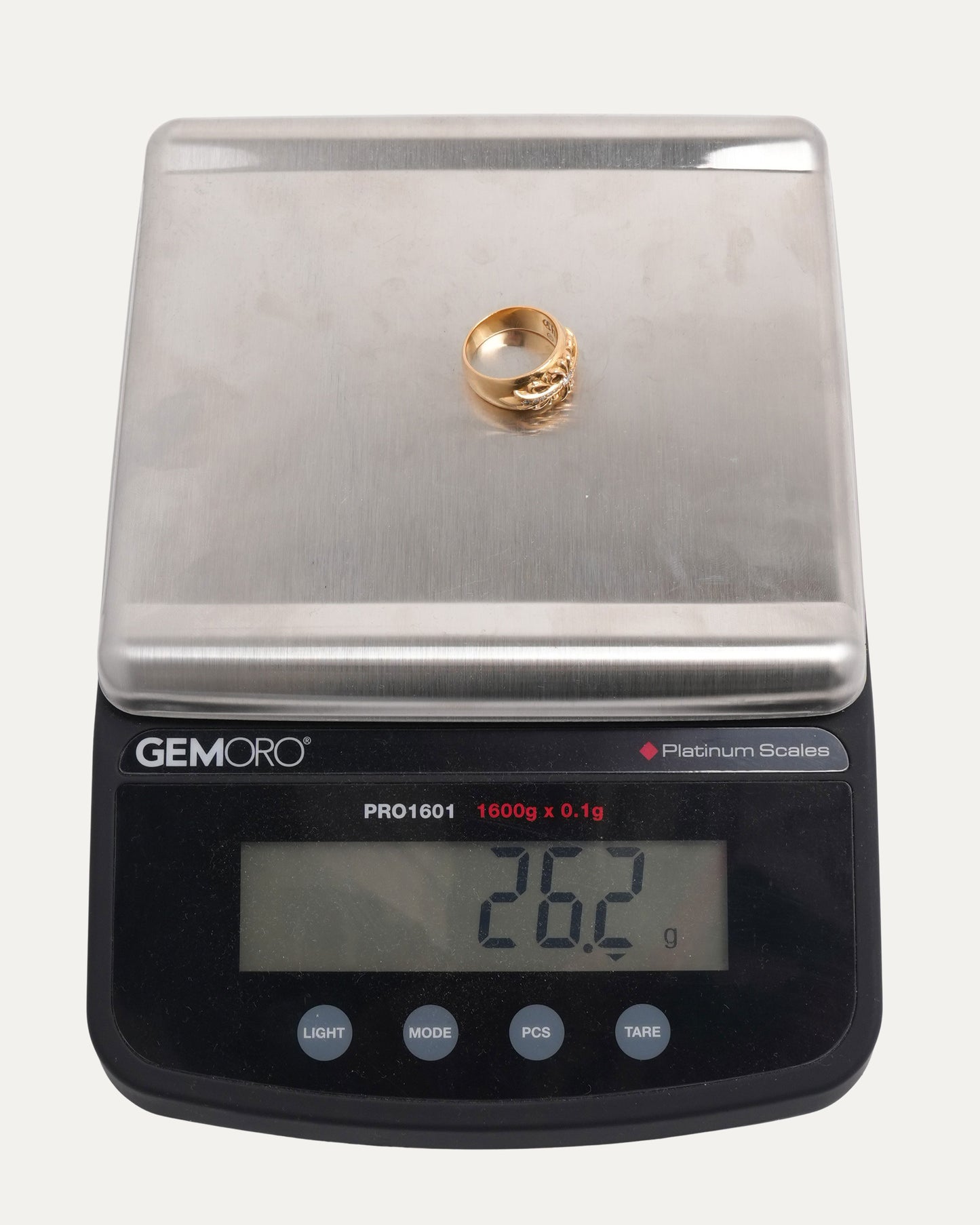 Gold and Diamond Floral Cross Ring