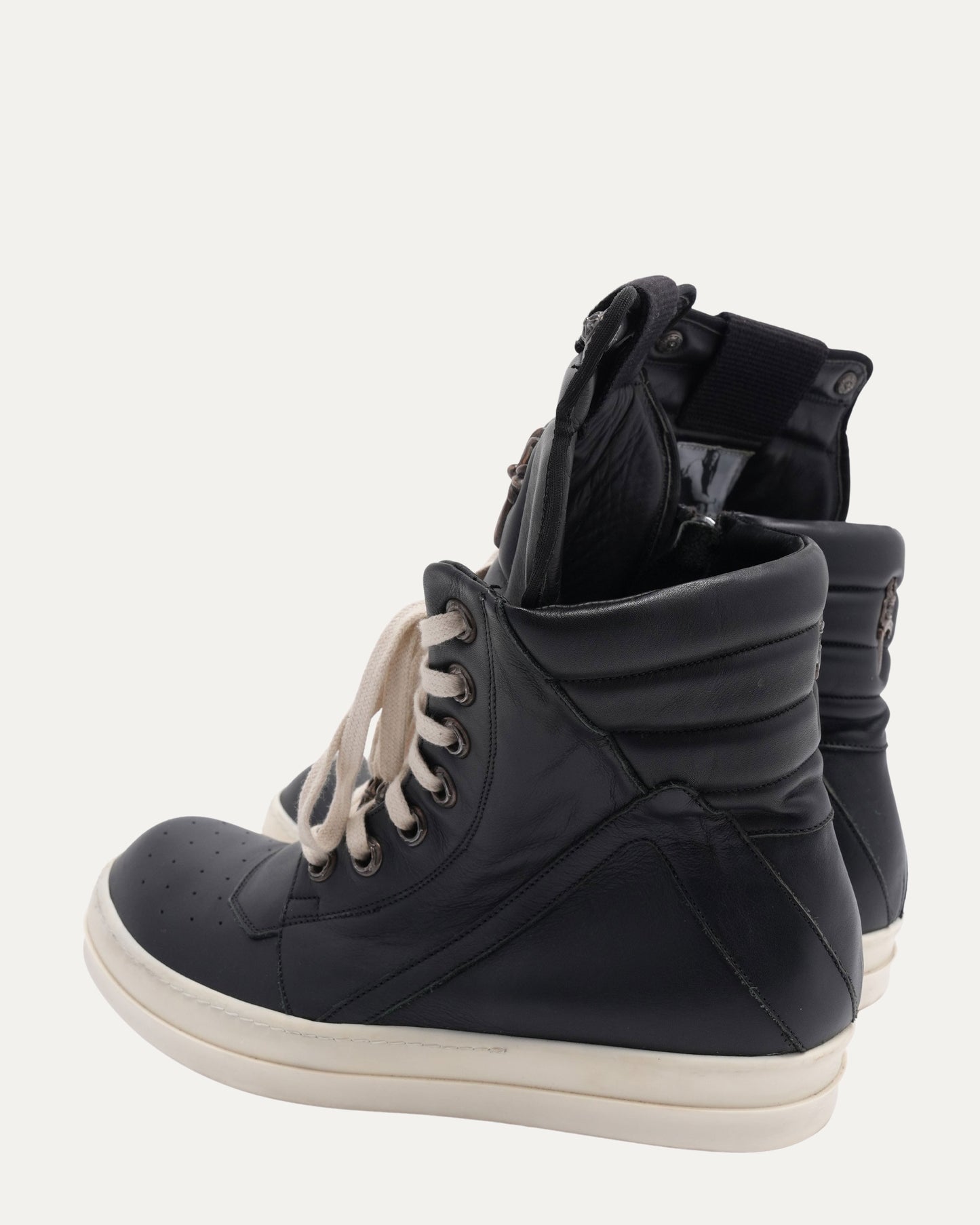 Rick Owens Cross Embellished Geobasket Sneakers