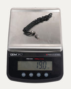 Braided Leather Necklace with Silver Aglets
