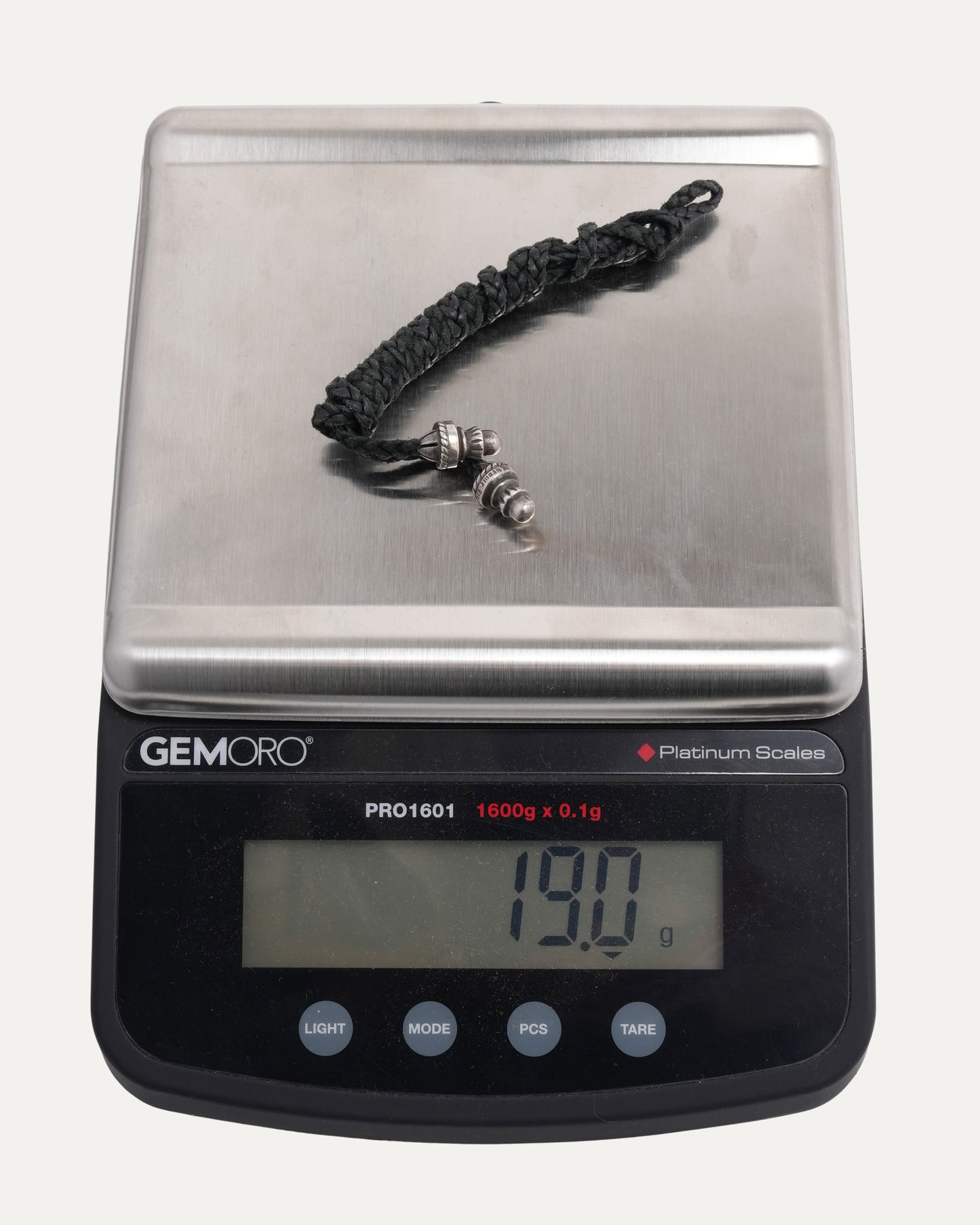 Braided Leather Necklace with Silver Aglets