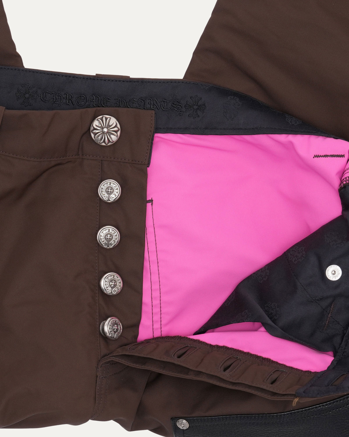 Nylon and Leather Double Knee Pants