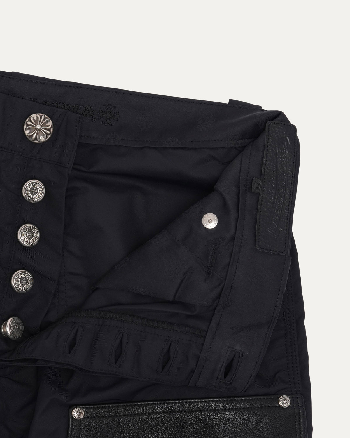 Nylon and Leather Double Knee Carpenter Pants