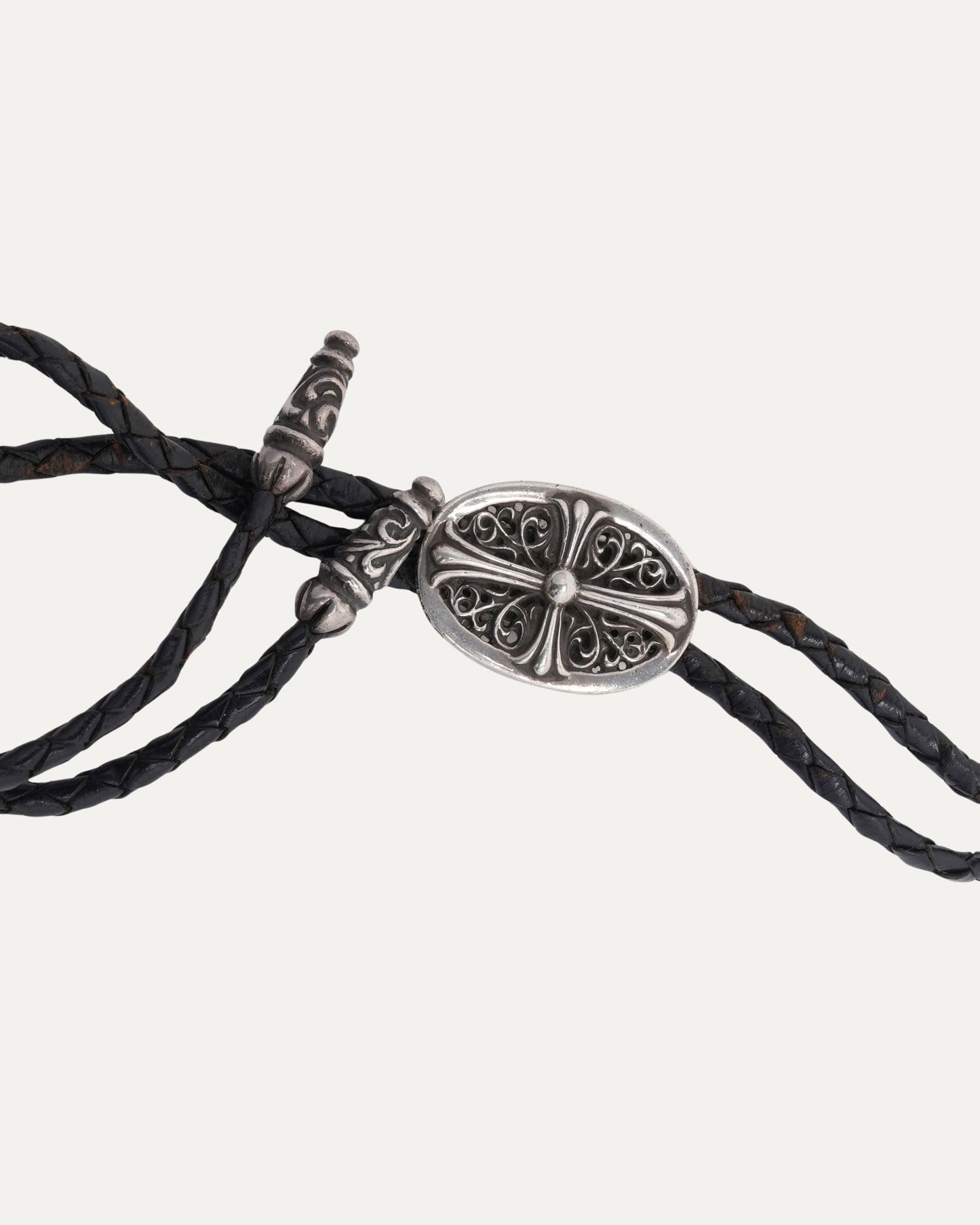 Oval Cross Bolo Tie