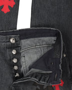 Multicolor Cross Patch Jeans