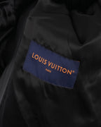 SS25 Embossed Logo Nylon Leather Contrast Sleeve Coach Jacket