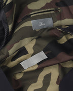 Three-Piece Virgin Wool Camouflage Lined Suit with Multizip Trousers